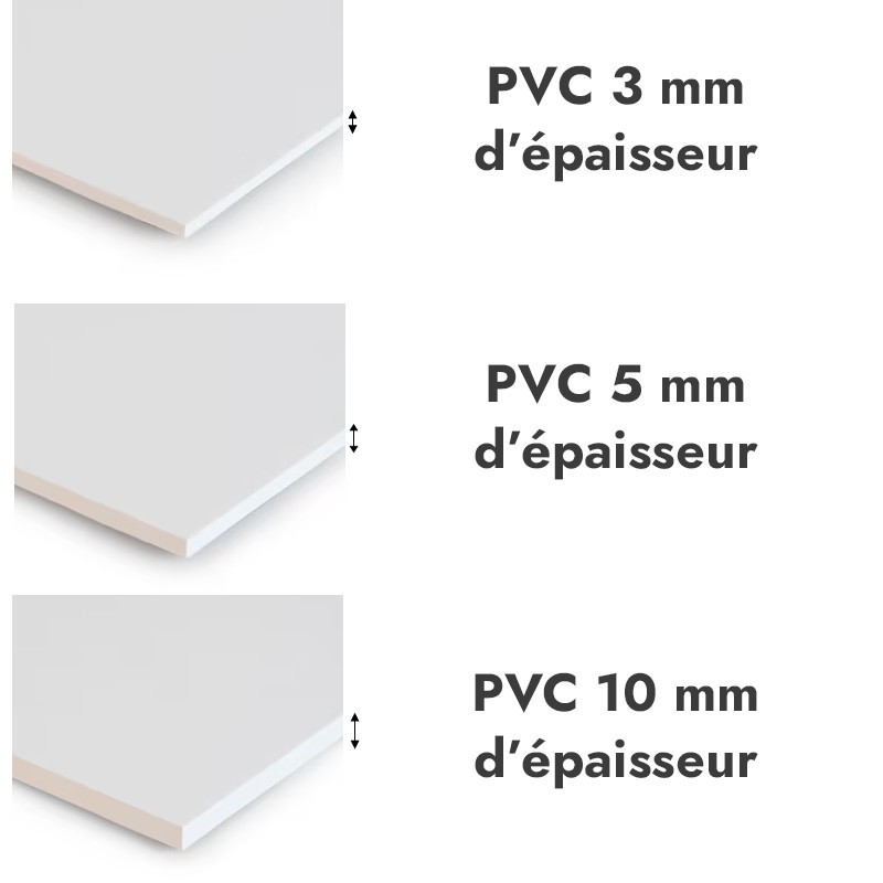 Echantillon 5 x 5 cm de PVC (3, 5 ou 10 mm d'épaisseur) pour tête de lit