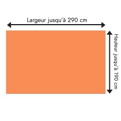 Tête de lit orange saumon sur mesure | Tête de lit originale